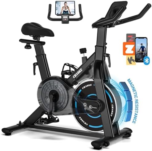 CHAOKE magnetic resistance indoor cycling bike, black and blue