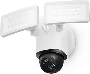 eufy Security dual-lens floodlight camera E340, white