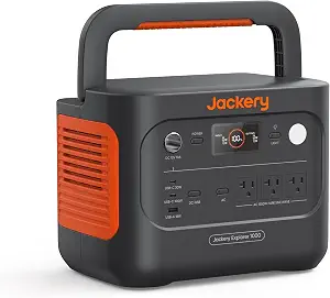 Jackery Explorer 1000 v2 portable power station with orange handle