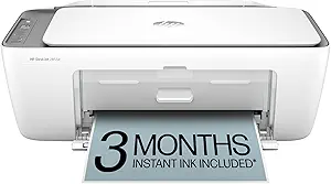 HP DeskJet 2855e compact all-in-one printer, white