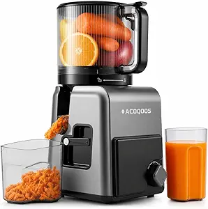 ACOQOOS 3-in-1 cold press juicer with mega chute, oxide gray