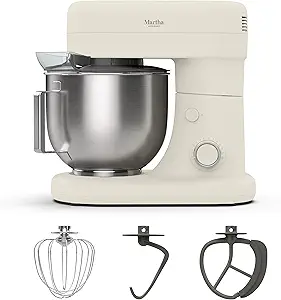 Martha Stewart 5.3-quart stand mixer, linen cream