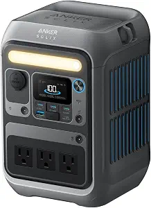 Anker SOLIX C300 portable power station with light bar