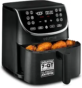 Gourmia 7-quart air fryer with LED display, black