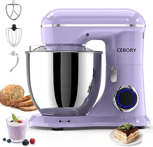 CEBORY 3-in-1 electric stand mixer, purple