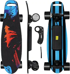 EBOSSOM ES6 SE electric skateboard for beginners, blue and black