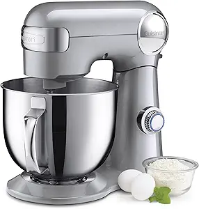 Cuisinart 12-speed stand mixer with splash guard, silver lining