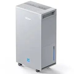 DECIUU Max 100 pint dehumidifier for large spaces, white