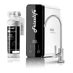 Frizzlife PD600-TAM3 tankless reverse osmosis system with alkaline stage, black