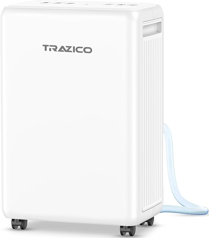 Trazico 2000 sq ft dehumidifier with auto defrost, white