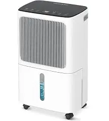 VEAGASO 30 pint dehumidifier with drain hose, white
