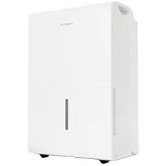 hOmeLabs WiFi-enabled 50 pint dehumidifier, white